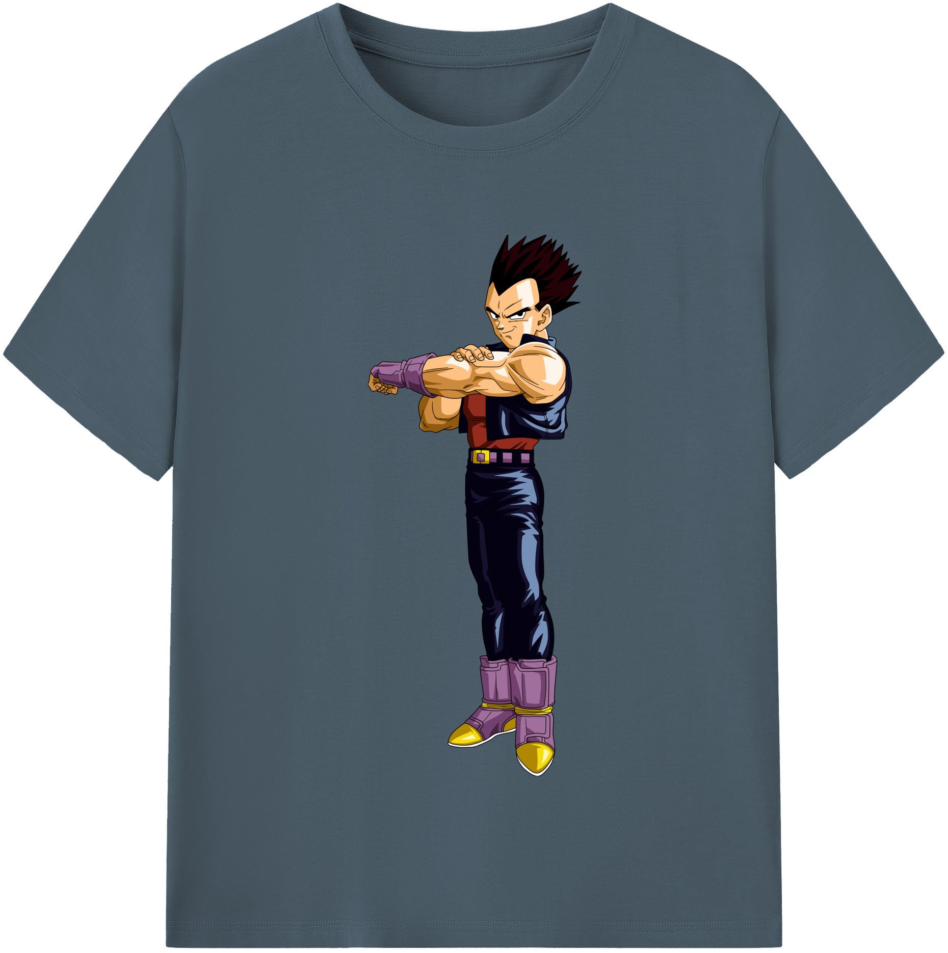 （画像用） ドラゴンボール ベジータ四世（Bejīta Yonsei）DRAGON BALL Vegeta IV 綿100％半袖Tシャツ（フロントプリント）